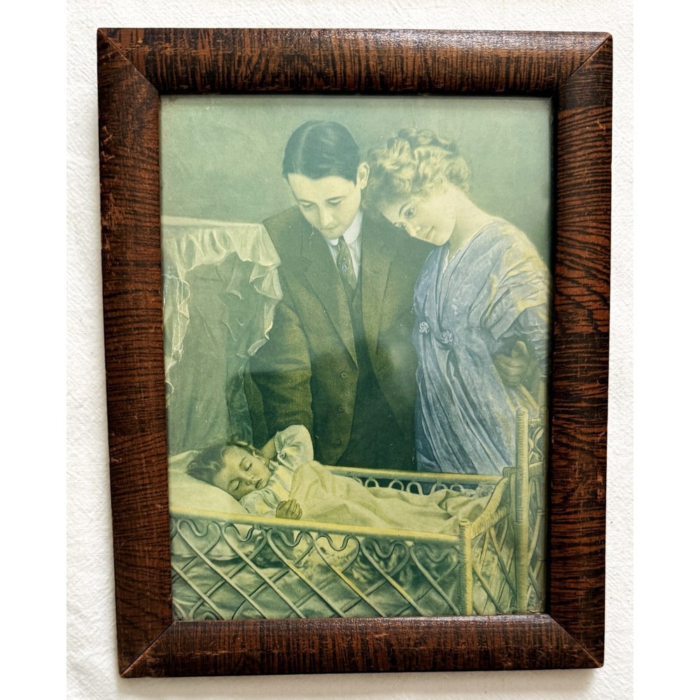 Vtg/Antique Gallery Wall Framed Print & Poem Lot of 6 As-Is TLC Motherhood 1920s - Picture 5 of 16